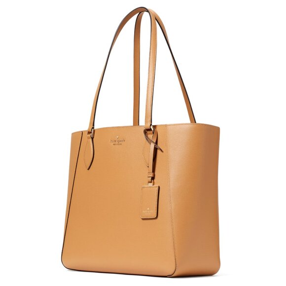 New Kate Spade Poppy Large Leather Tote Tiramisu Mousse - Picture 3 of 5